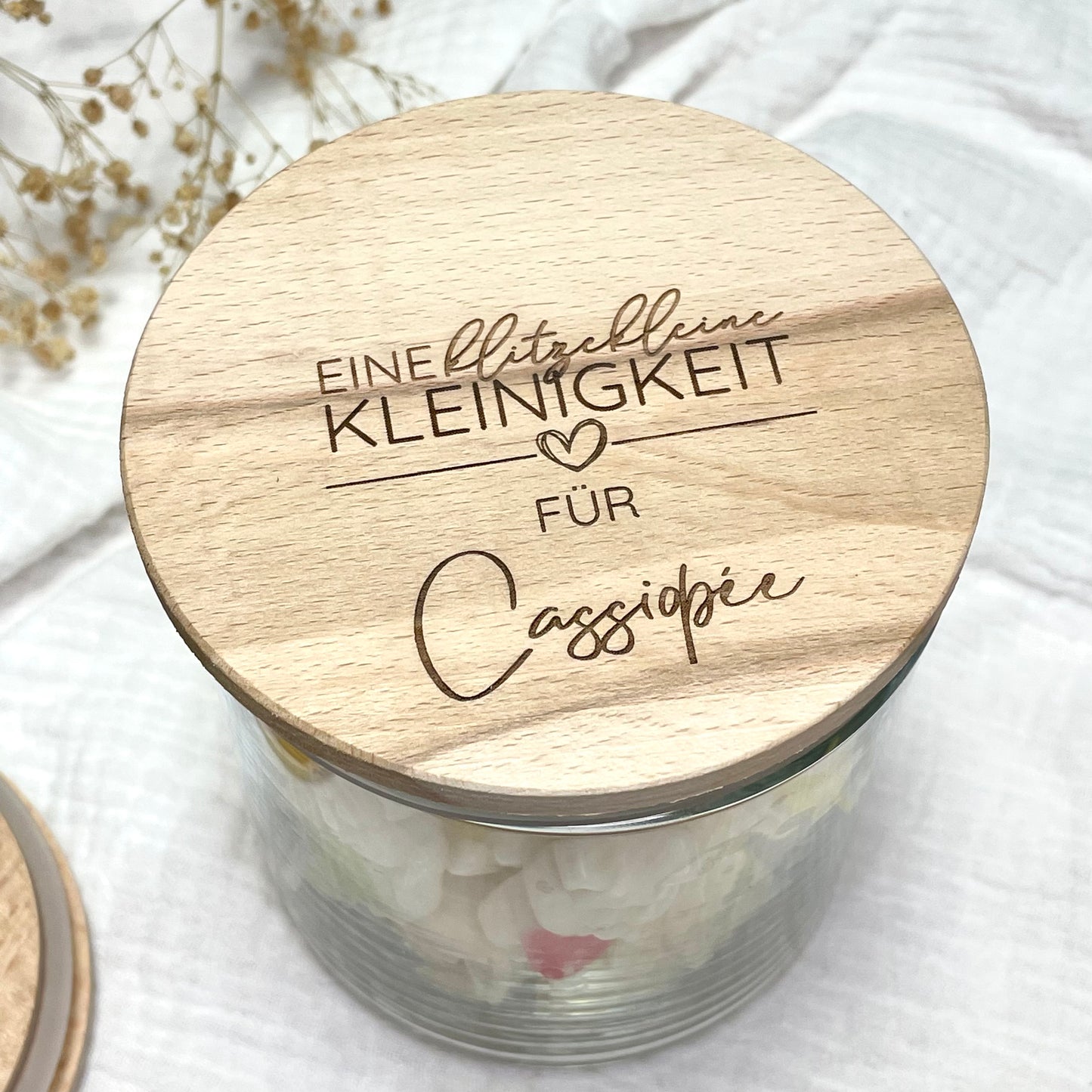 Vorratsglas Eine klitzekleine Kleinigkeit + Name personalisiert