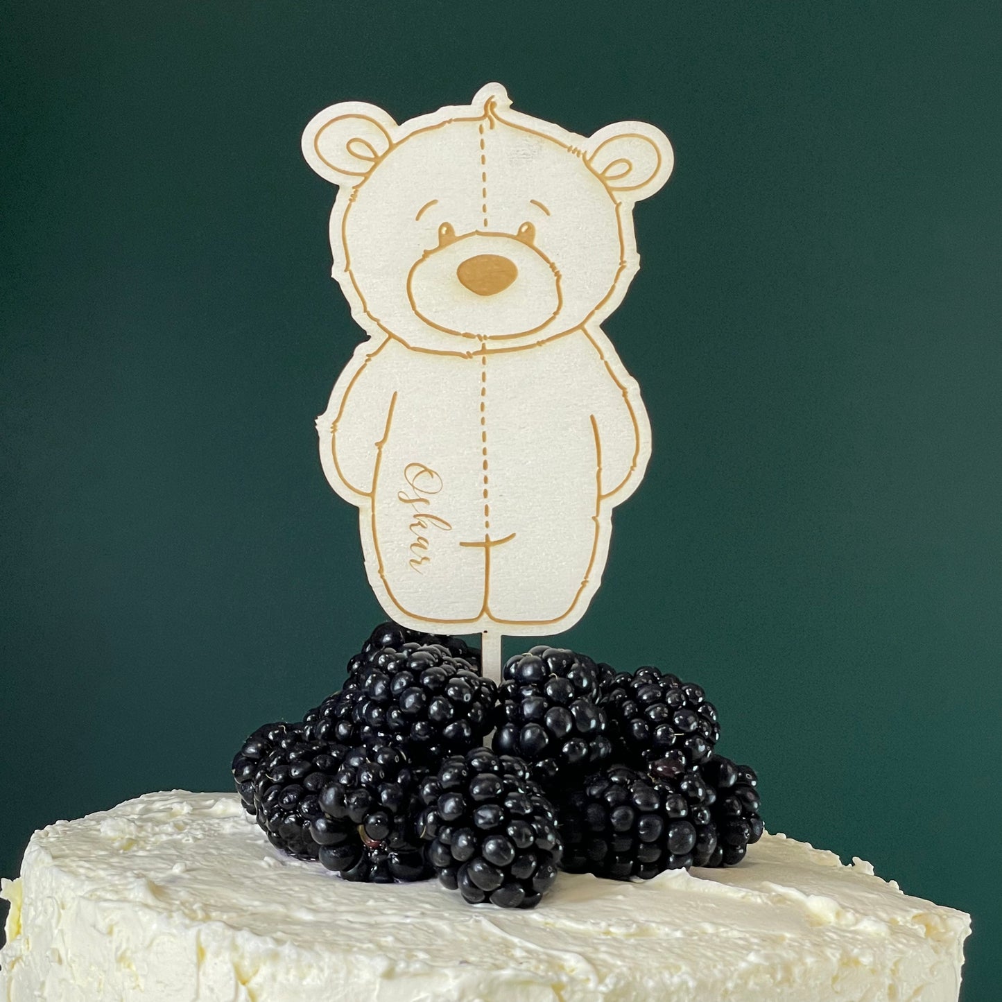 Cake Topper Teddybär + Name personalisiert