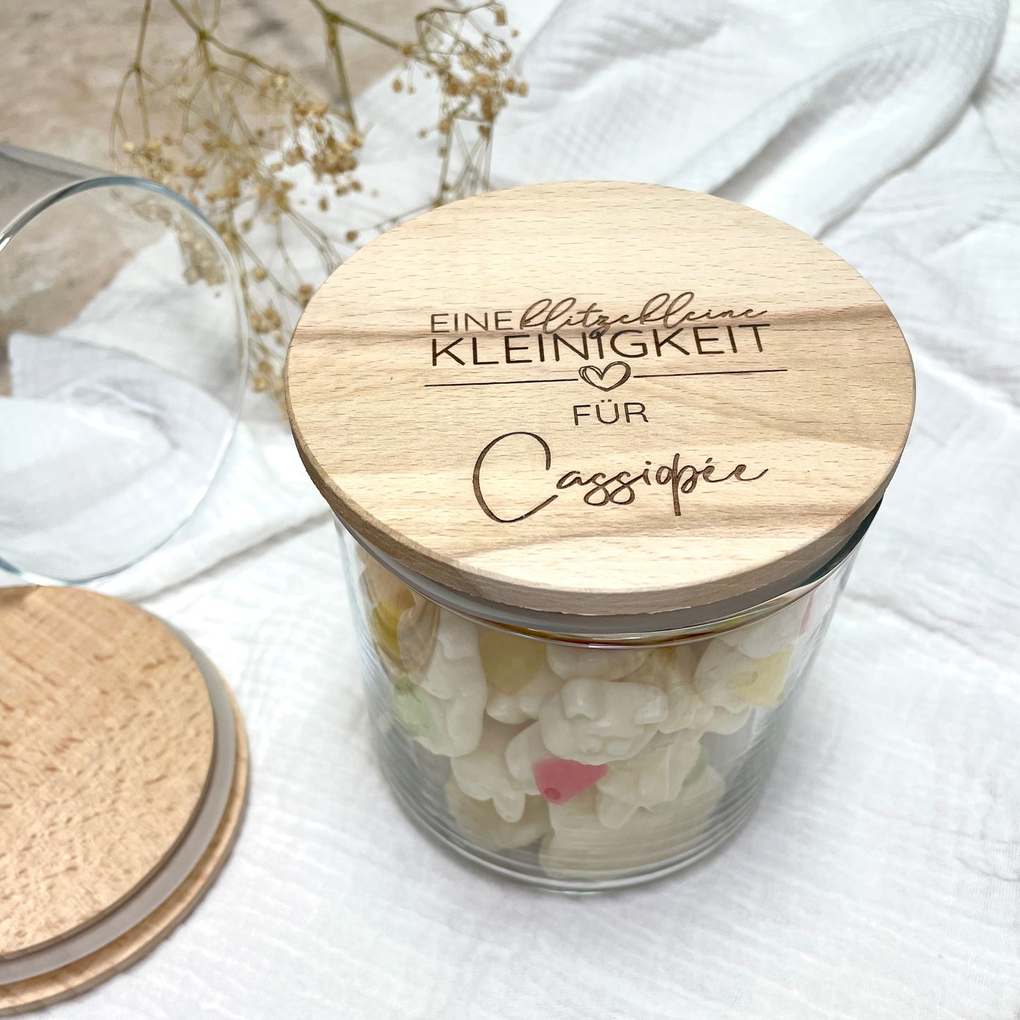 Vorratsglas Eine klitzekleine Kleinigkeit + Name personalisiert